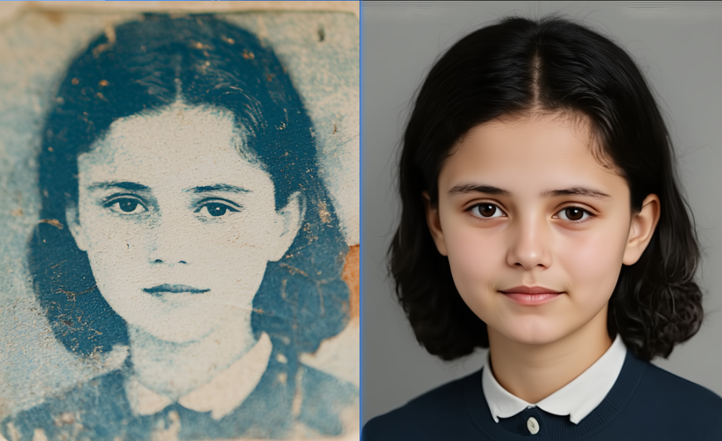 老照片修复前后对比