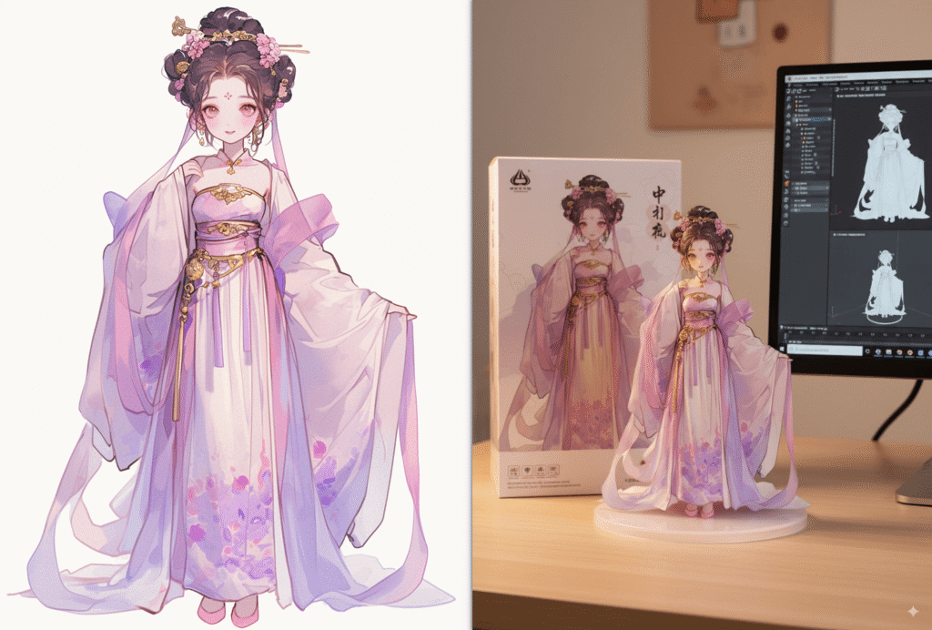 AI修图-手办迁移效果