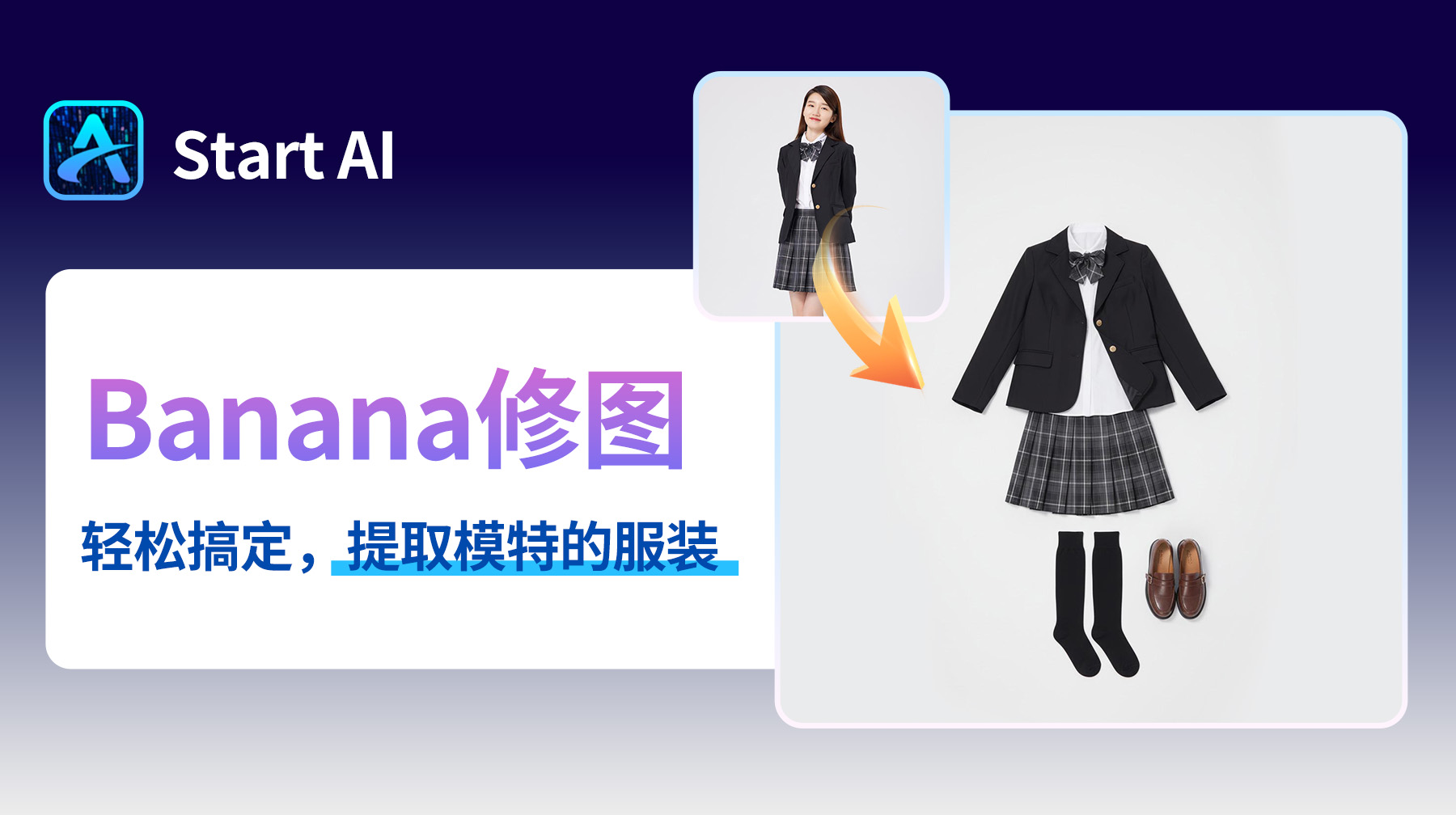 AI修图插件：3 步提取模特全套穿搭，5 类服饰（含鞋袜）平铺超便捷