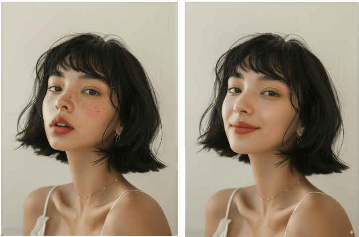 AI修图-NanoBanana修图修改面部表情效果图