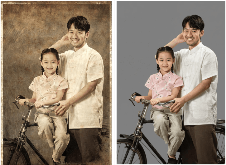 AI修图-NanoBanana修图老照片修复示意图