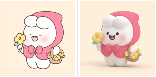 StartAI修图-+NanoBanana2d转3d示意图