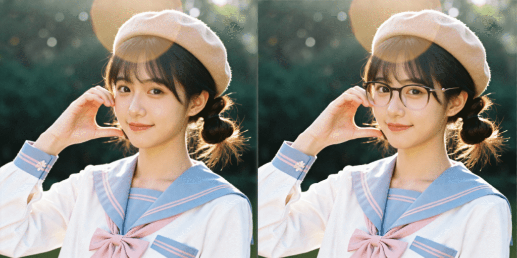 AI修图，前后对比效果图