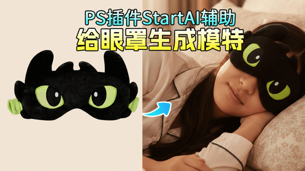 nanobanana 修图功能：眼罩佩戴图生成实例