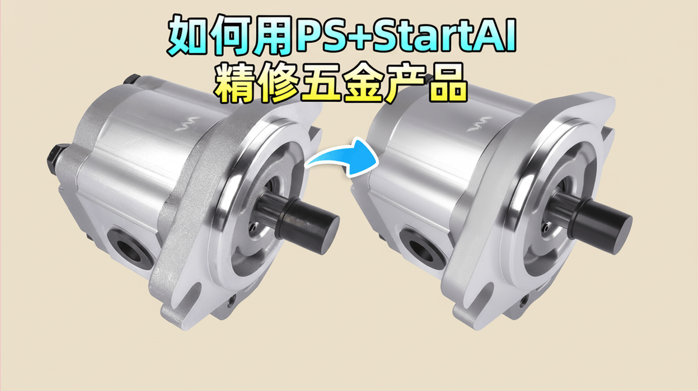 3 步搞定五金产品精修！StartAI 插件让质感翻倍，电商转化 UP