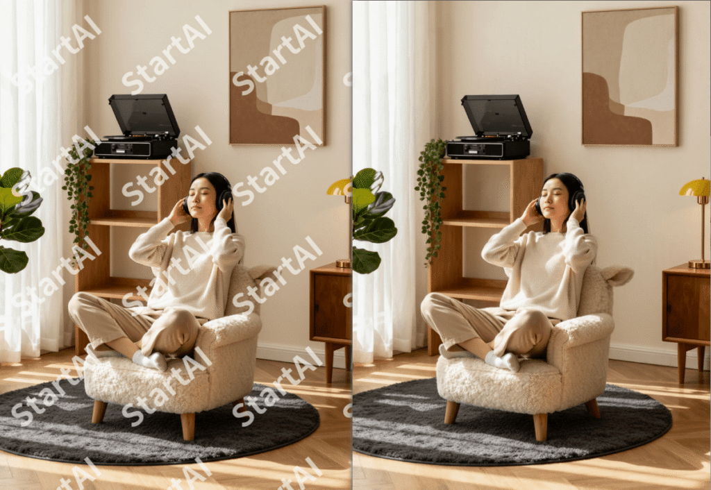 去水印 前后效果对比图