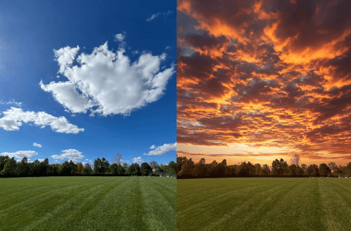 Start AI 插件中的 nanobanana 功能，凭借 AI 智能技术彻底颠覆了传统流程，成为 PS 换天空背景的高效解决方案。