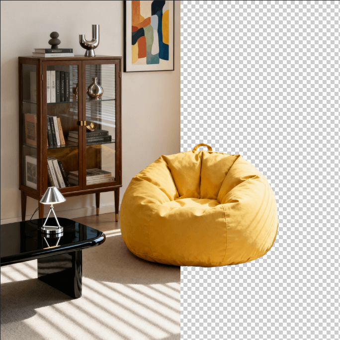 抠图 效果对比图