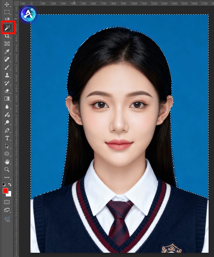 换背景 魔棒第一步