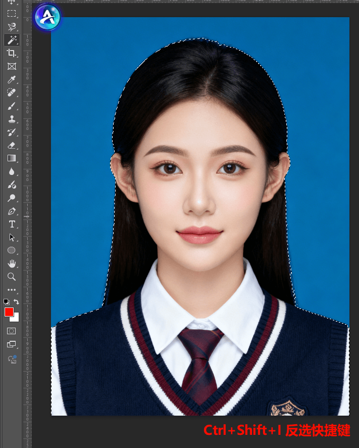 换背景 魔棒 反选