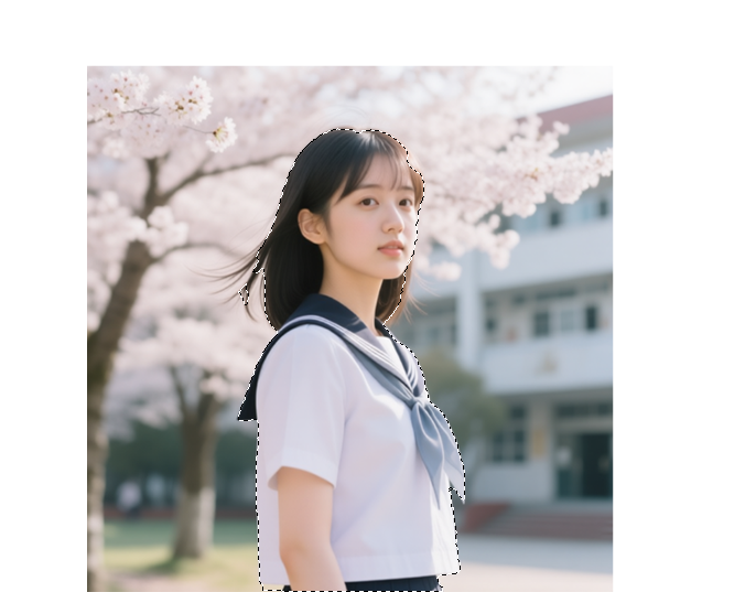 快速选择工具涂抹人体