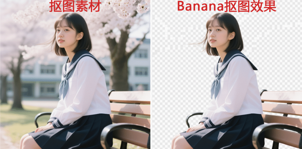 Banana修图抠图效果图