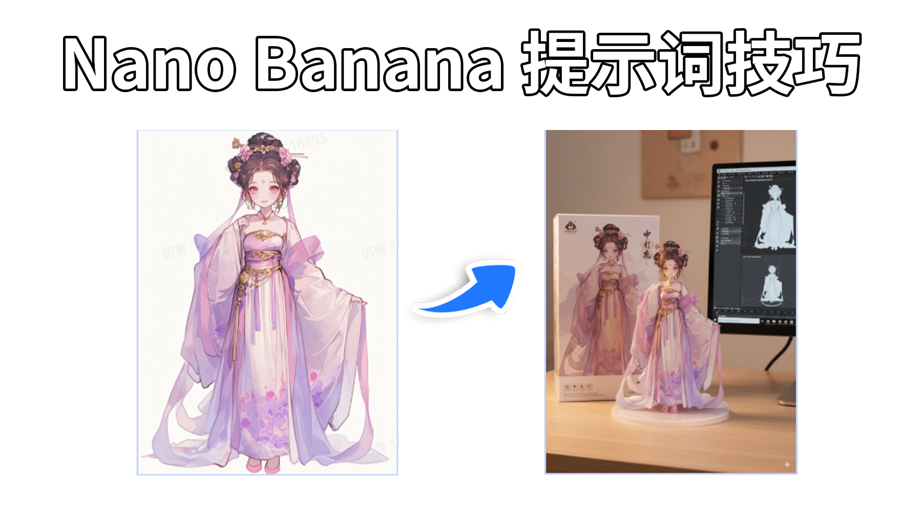 Nano Banana 提示词编写技巧：从原画到手办用这个提示词30秒搞定