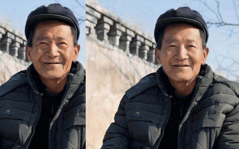 适合精细修图的普通PS方法,以及StartAI banana修图功能的“省心技巧”,既能淡化皱纹,又能保留老人的神态与岁月温度