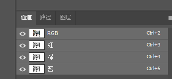 PS中通道面板位置