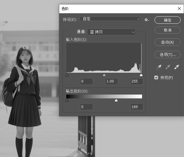 PS中的色阶面板