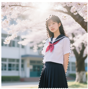 用快速选择工具选择主体