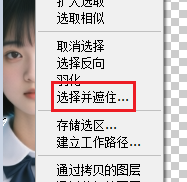 选择并遮住面板