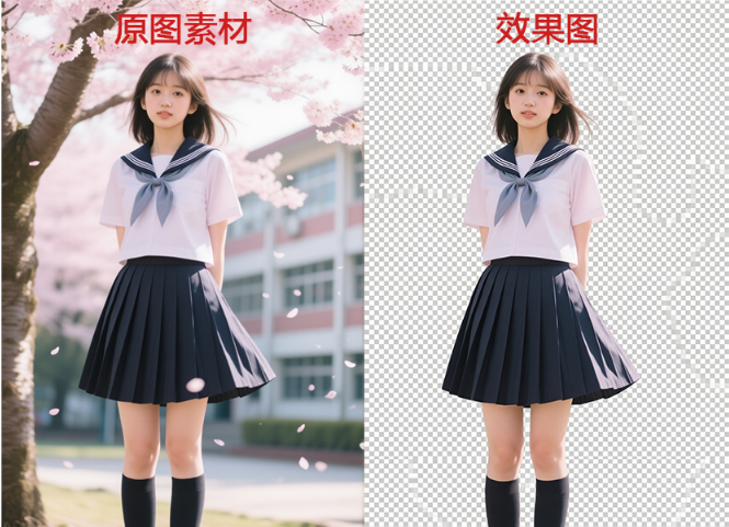 Ps插件“StartAI”抠图效果图