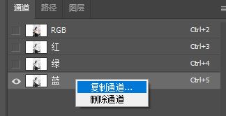 复制选中的通道