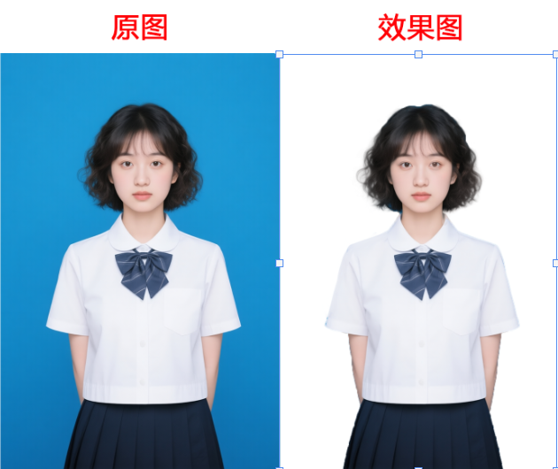 快速选择+选择并遮住抠图效果