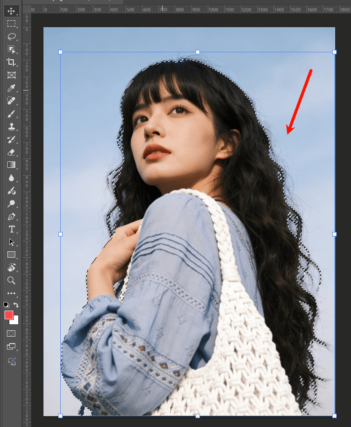PS抠图抠人像,建立选区