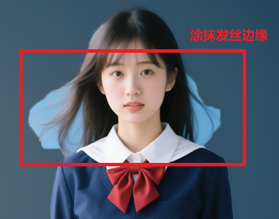 调整边缘画笔涂抹发丝边缘