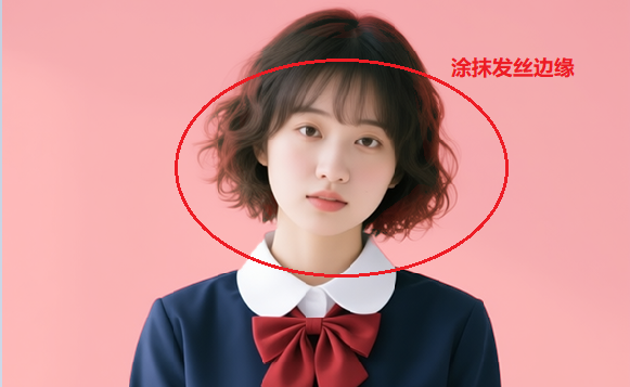 沿着发丝边缘仔细涂抹