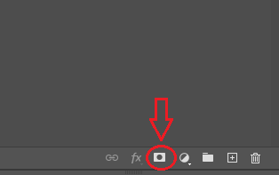 图层面板底部「添加图层蒙版」图标