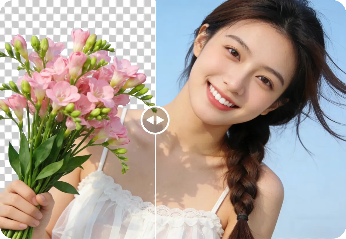 人像照片去背景效果展示