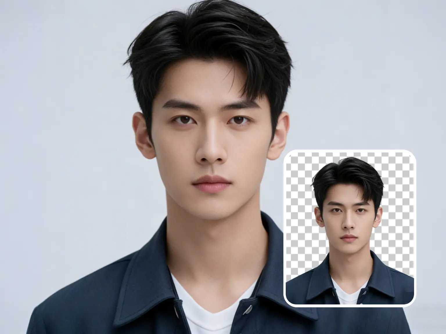 证件照抠图效果展示