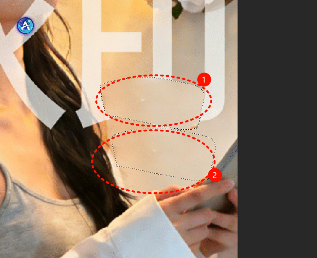 先圈选数水印区域,你要注意更换的区域要比水印区域大。这样才会无痕