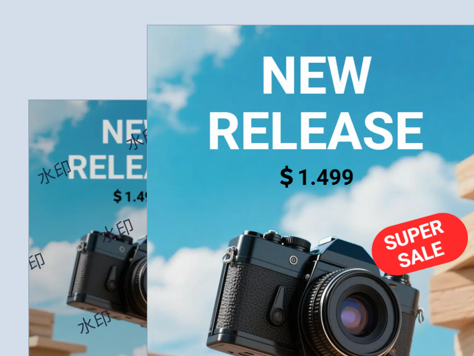 海报素材去水印效果展示