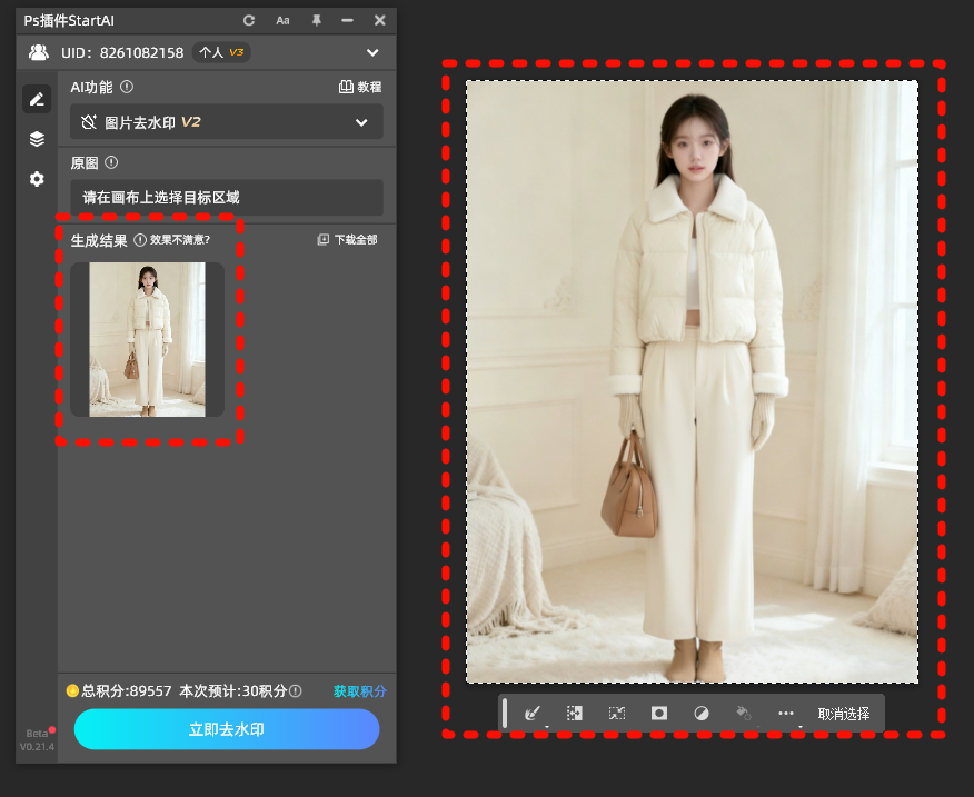 立即去水印的效果展示图