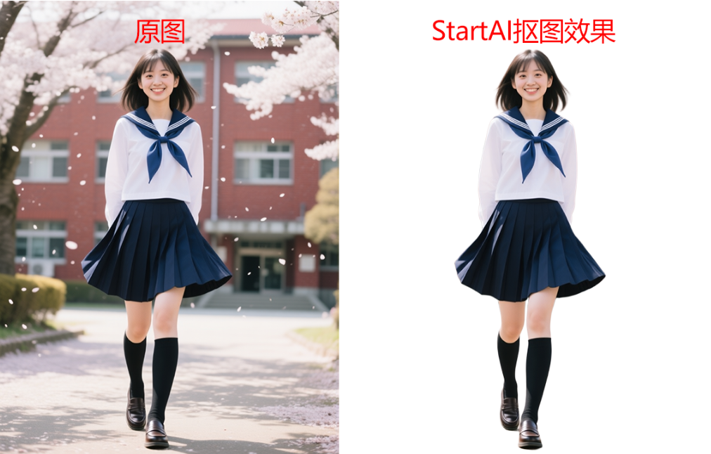 用插件一键抠图的效果
