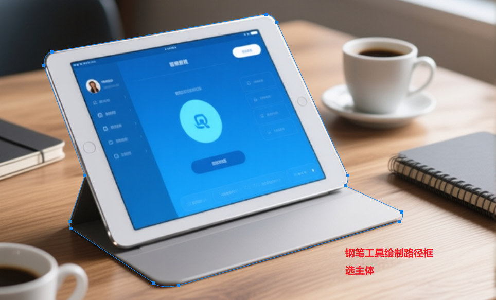 钢笔工具绘制闭合路径