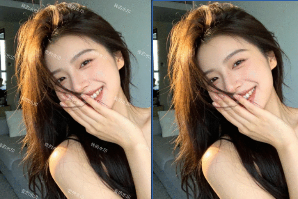 去水印对比图展示