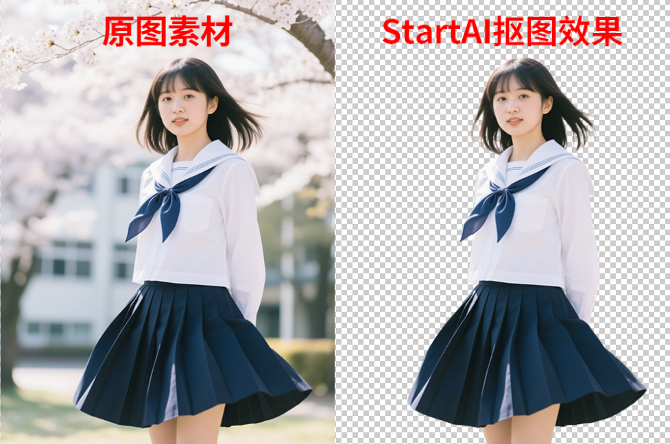 一键抠图效果展示