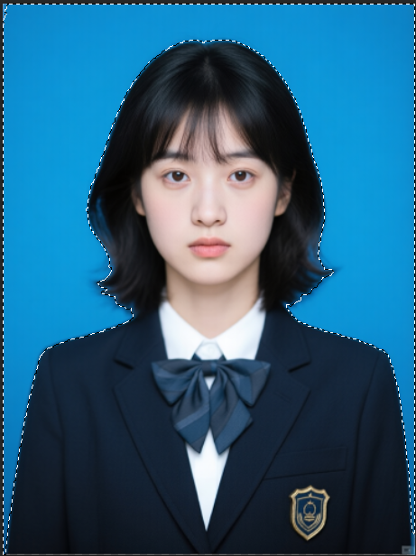 用魔棒工具选中背景