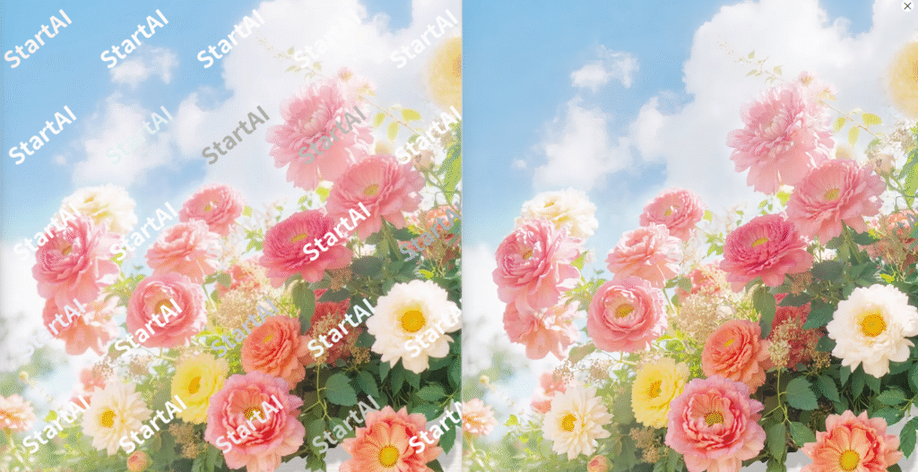 Ps去水印对比效果