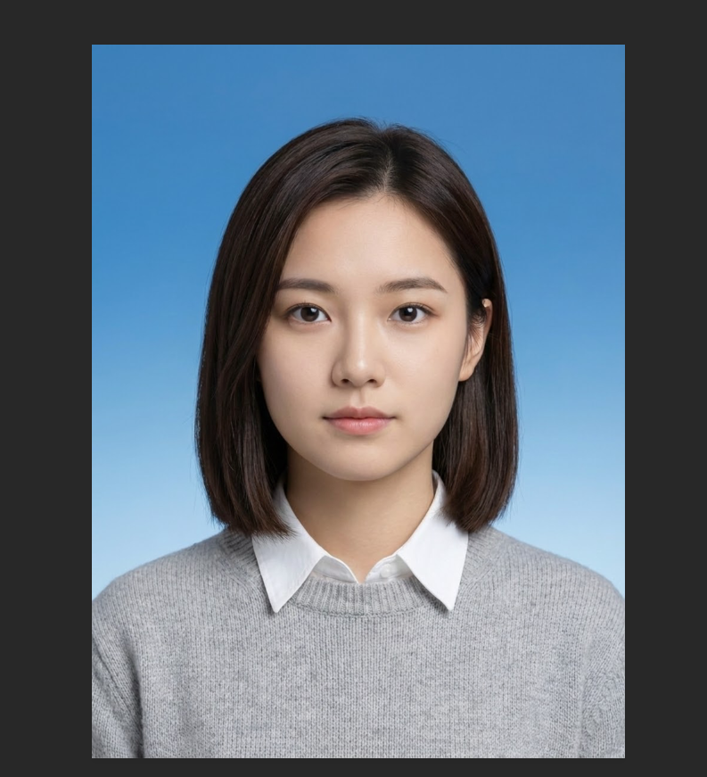 打开PS软件,导入需要处理的证件照