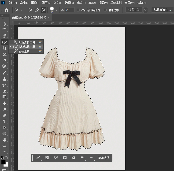 利用Ps的快速选择工具取图