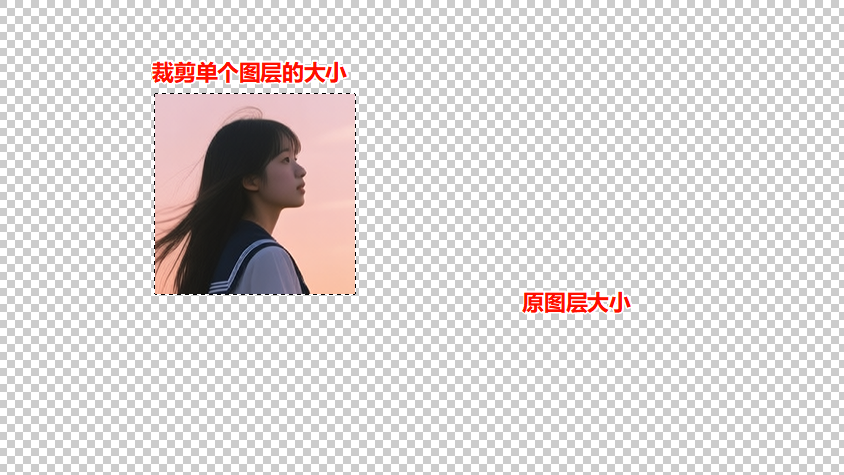 用PS矩形选框裁剪单个图层步骤