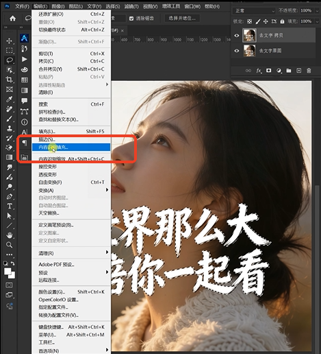 Ps内容填充识别