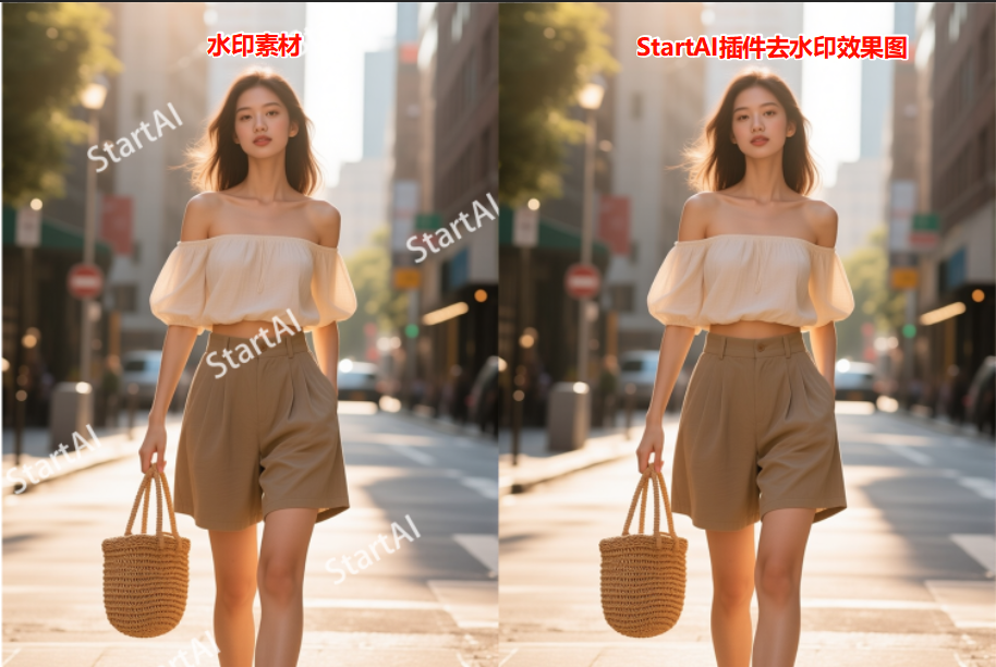 StartAI一键去水印的效果