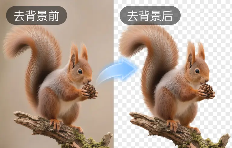 StartAI插件一键抠图去背景效果