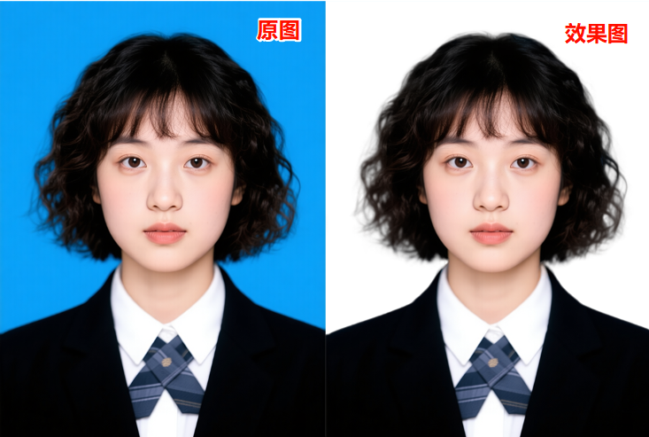 快速选择工具+调整边缘方法换底色