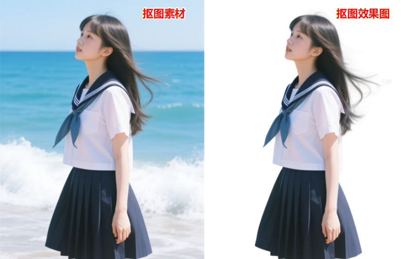 一键抠图去背景效果展示