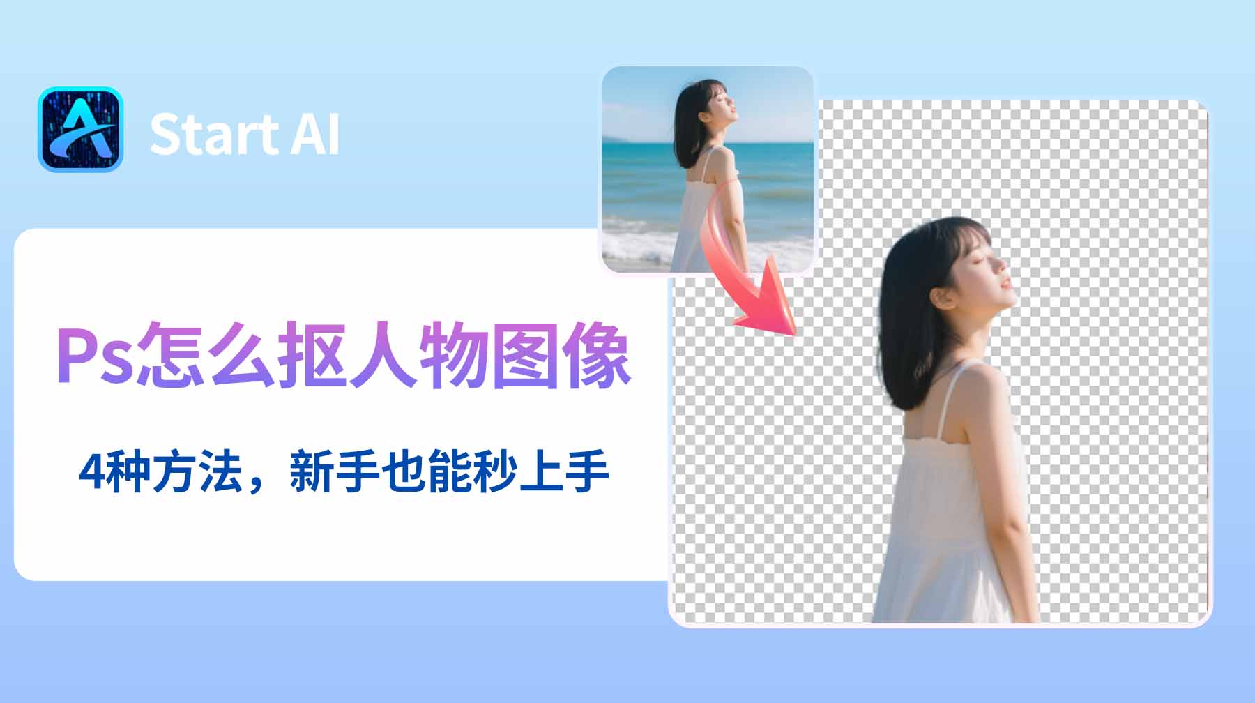 PS怎么抠人物图像？4种方法，新手也能秒上手