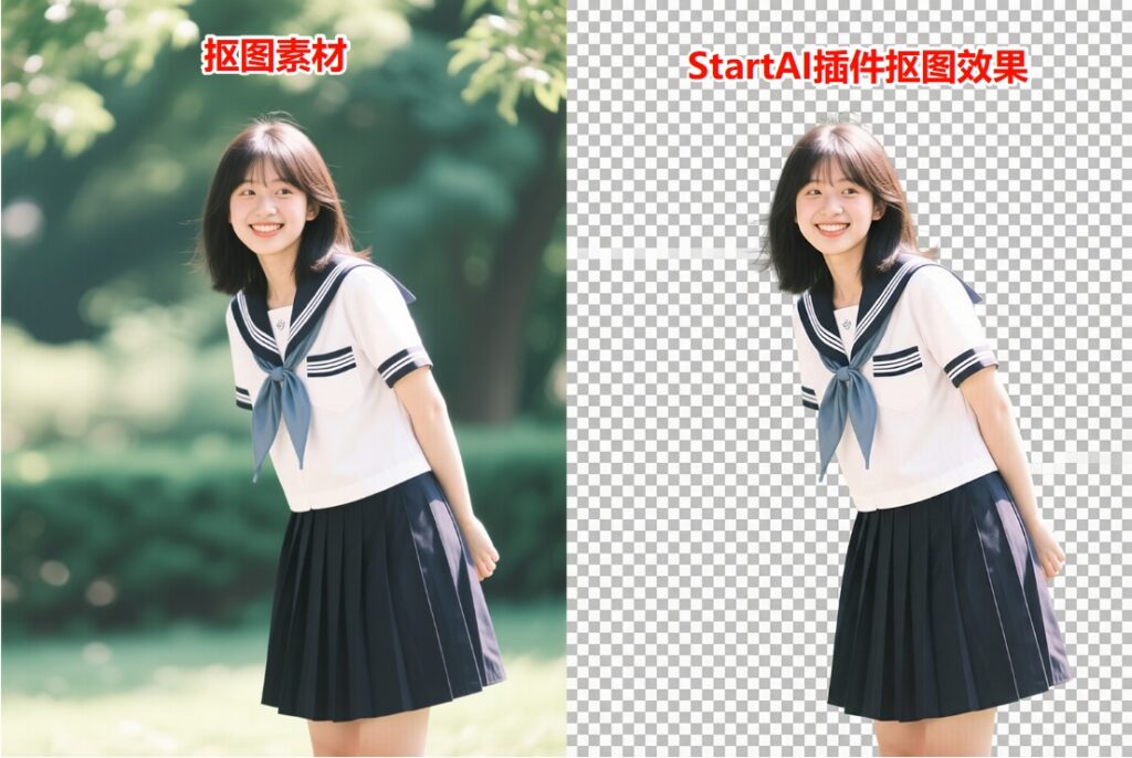 StartAI毛发抠图效果展示